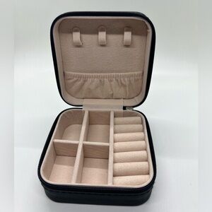 Black Travel Jewelry Organizer Case
